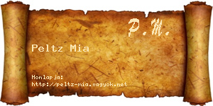 Peltz Mia névjegykártya